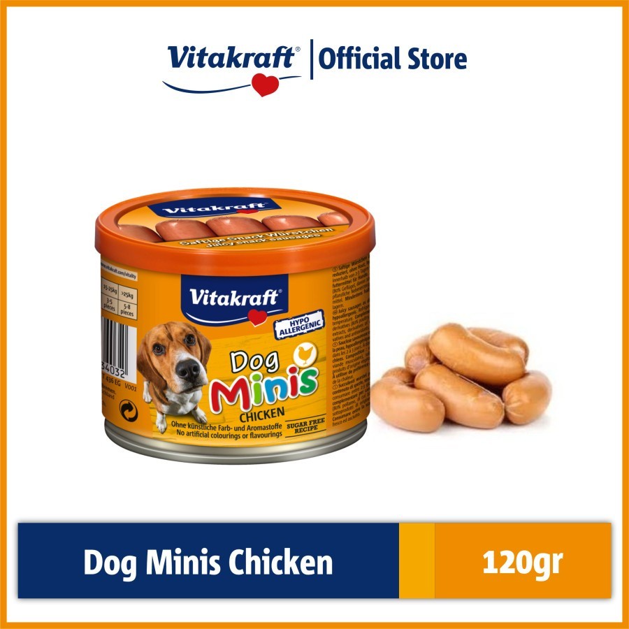 Vitakraft Dog Minis Chicken Sausages isi 12 Sosis Jumbo Makanan Anjing