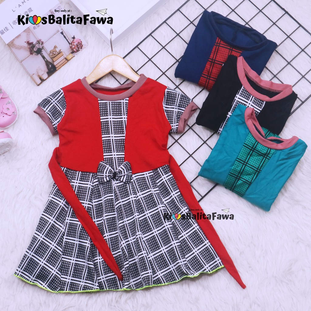 Dress Mikhayla size Bayi - 2 Tahun / Dres Anak Perempuan Baju Import Gaun Motif Murah babycinnamon