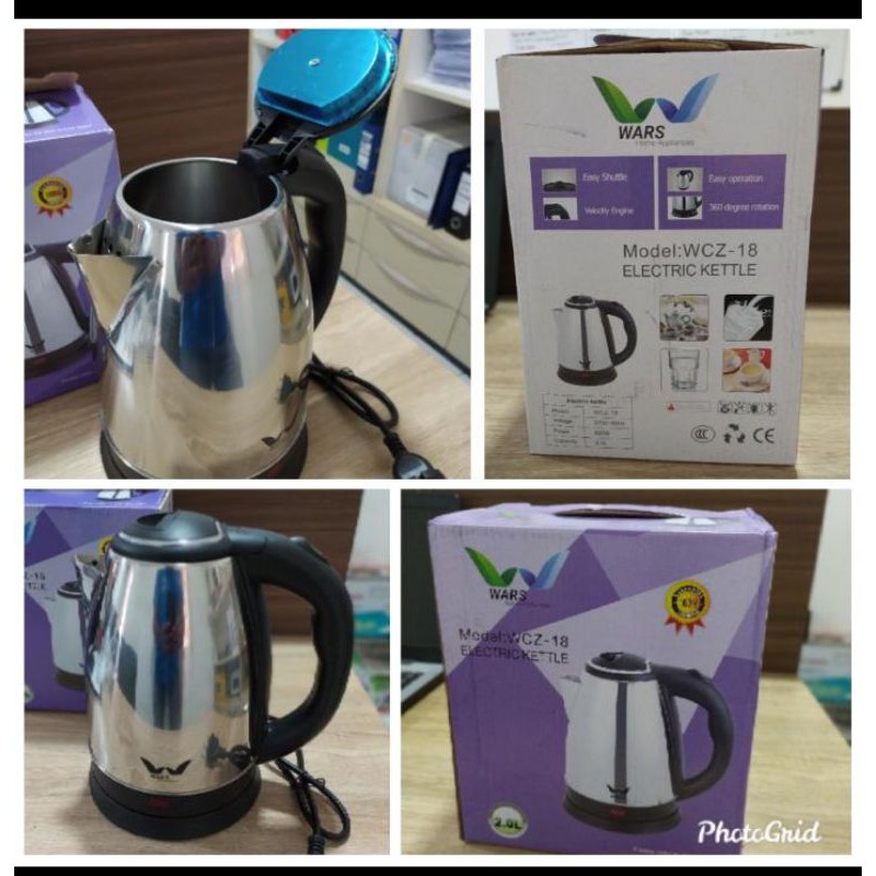 Teko listrik 2L Kettle Electric   Pemanas Air Pembuat Kopi Teh /Teko Lipat Travelling