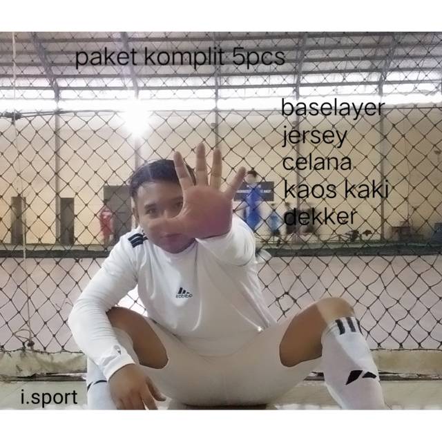 [Paket 5pcs] Manset Panjang+Kaos Jersey+Celana Kolor+Kaoskaki+Dekker