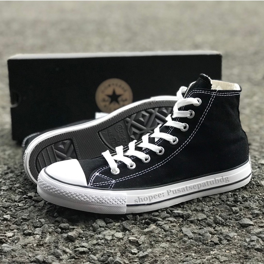 Promo Sepatu Converse High Black White Classic Allstar Made In Vietnam