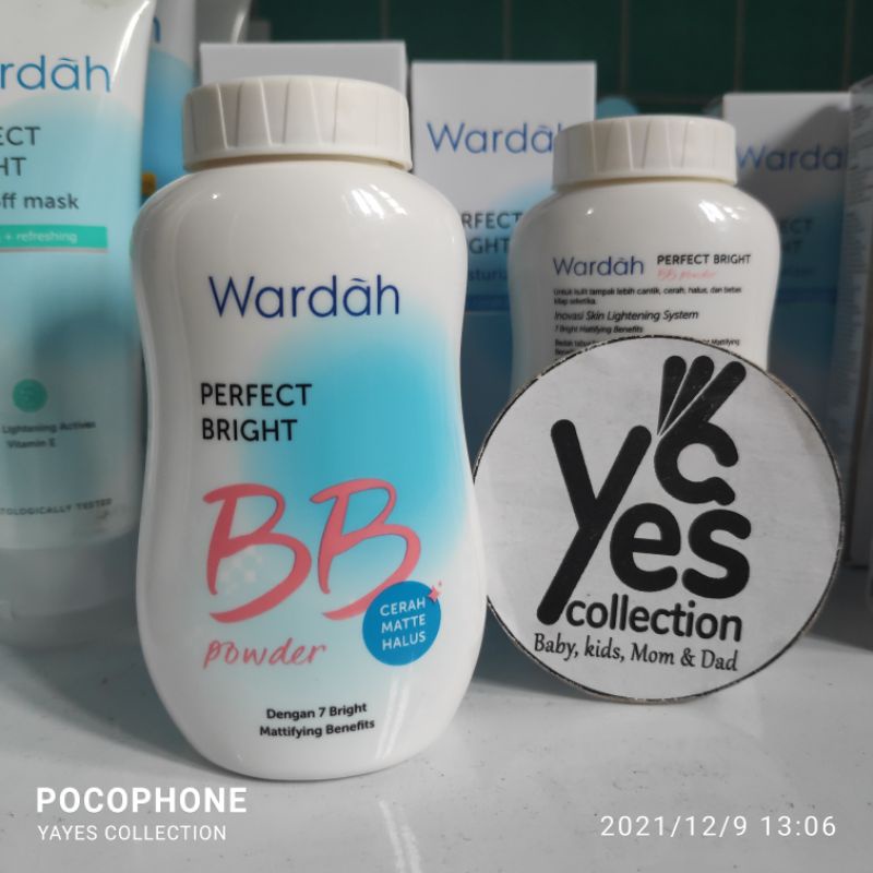 Wardah BB Powder Perfect Bright 50g Bedak Tabur alas Makeup Double protection UV A B