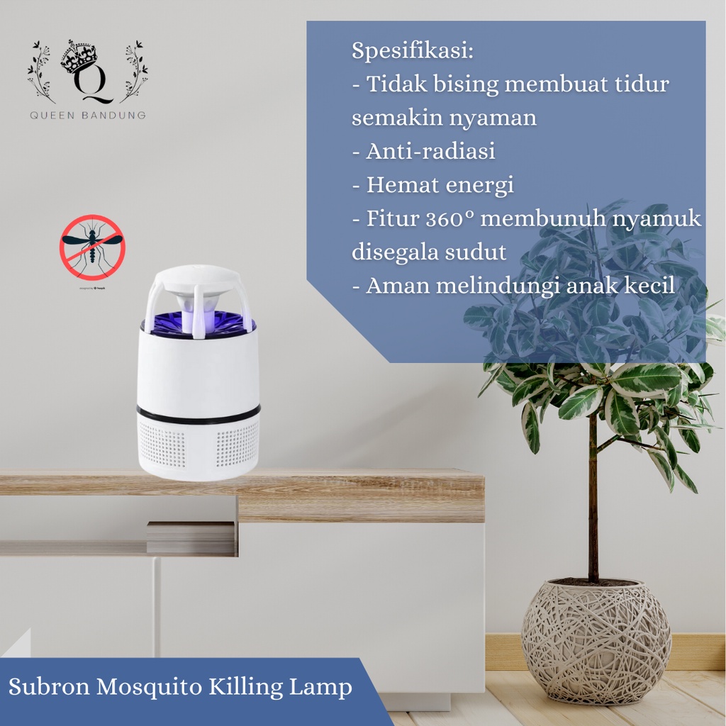 Subron Mosquito Killing Lamp MKL01 Pembasmi Nyamuk Penghilang Penyedot Nyamuk Mudah Aman Unik LED