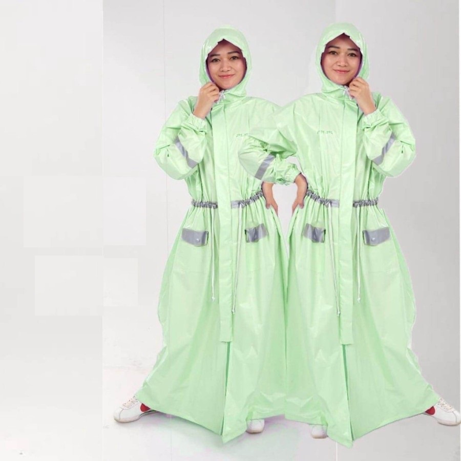 Jas Hujan Wanita Gamis Muslimah Hijabers Syari Plevia SALSABILA 753 Jumbo rok