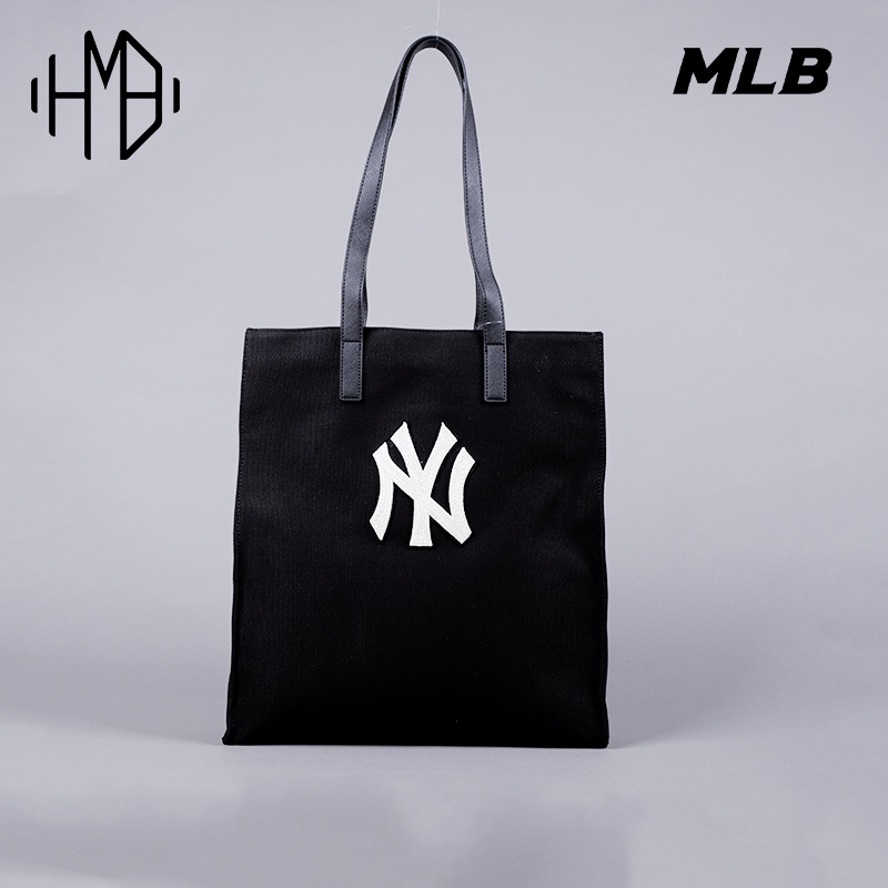 MLB Korea NY Yankees Canvas Tote Bag Black