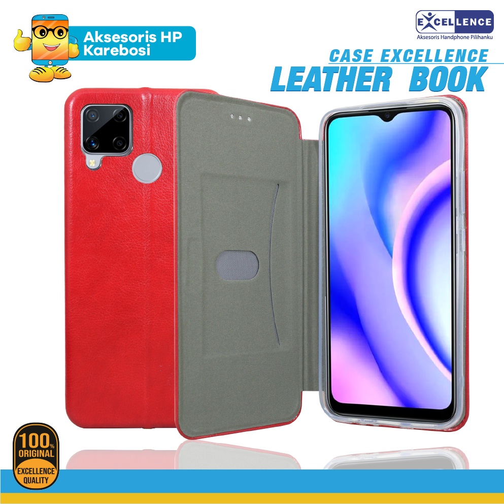 Case Excellence Leather Book Casing Flip Dompet Case Hp untuk Xiaomi Pocophone