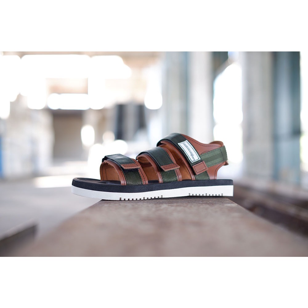 sandal pria kasual volkerfootwear / three traft olive