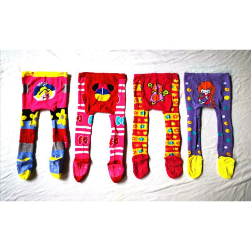 4in1 Legging Cotton Rich Bluefly Motif/Polos Tutup Kaki Bayi Size 0-6/612