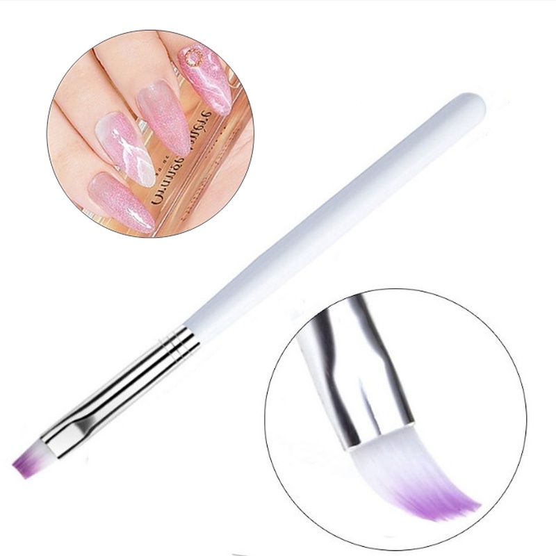 1 Pc Brush Pen Gambar Dotting UV Gel Warna Putih Untuk Nail Art