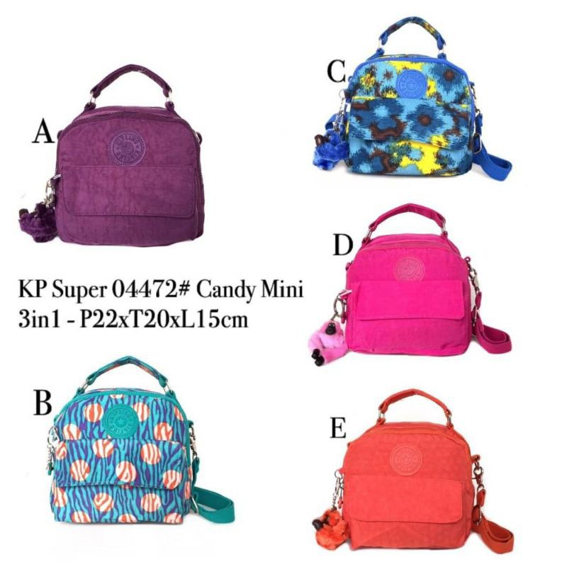 Ransel mini kp super 04472 mini 3in1/tas slempang bisa ransel