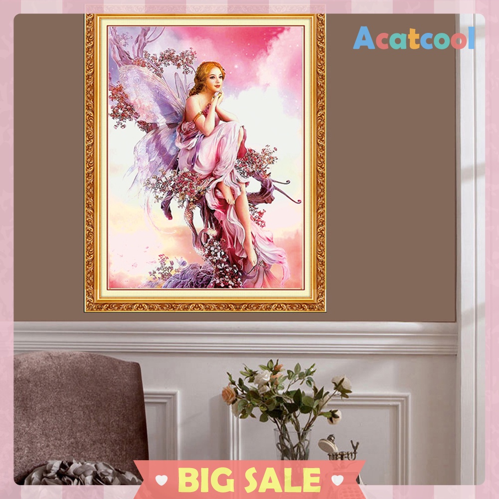 5D Fairy Butterfly DIY Diamond Embroidery Painting Cross Stitch Home Decor