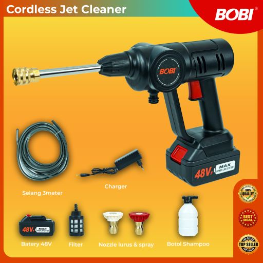 Cordless Jet Cleaner - Mesin Cuci Motor Mobil AC Baterai Cordless BOBI