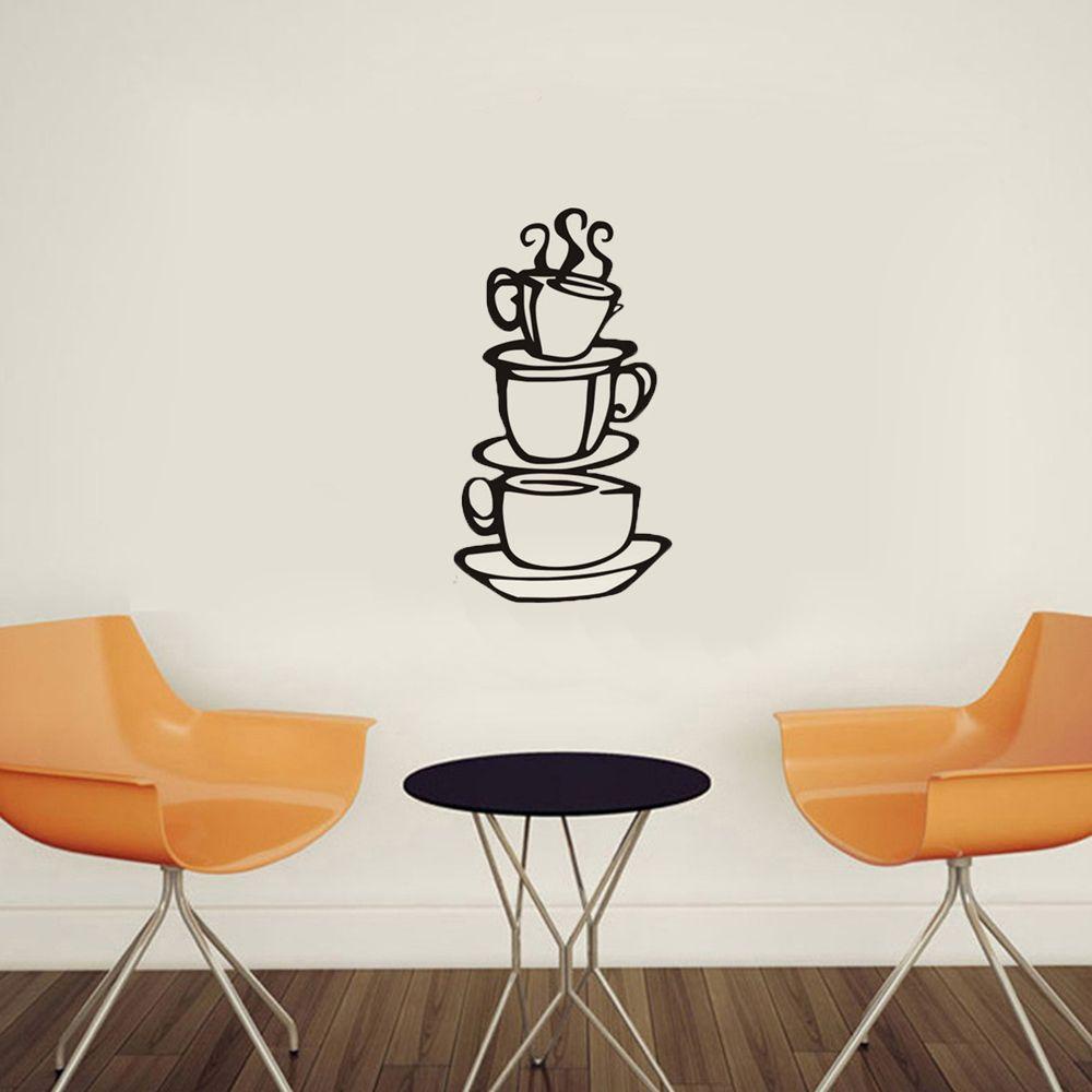 Solighter Stiker Dinding Dekorasi Rumah Fashion Vinyl Tahan Air Removable Cafe Decals