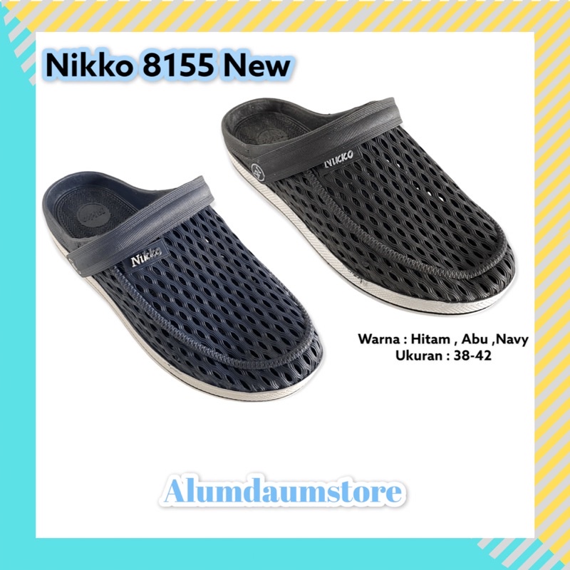 Sandal Sepatu Karet Pria Wanita Murah Nikko 8155