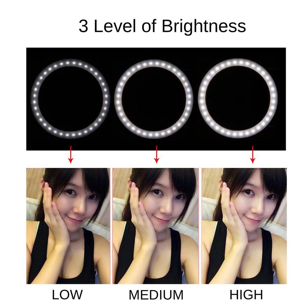 LAMPU RING SELFIE LED HANDPHONE [SWEETSPACE]