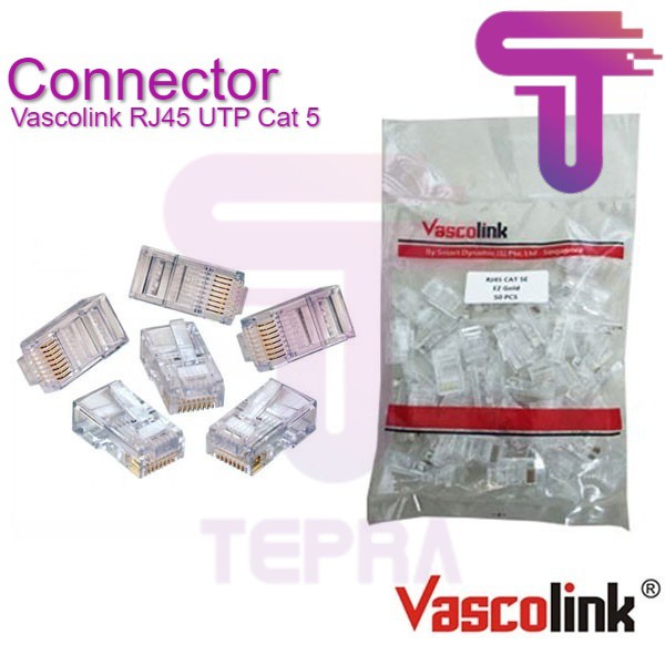 Connector Rj45 Cat5 VASCOLINK isi 100 ORIGINAL