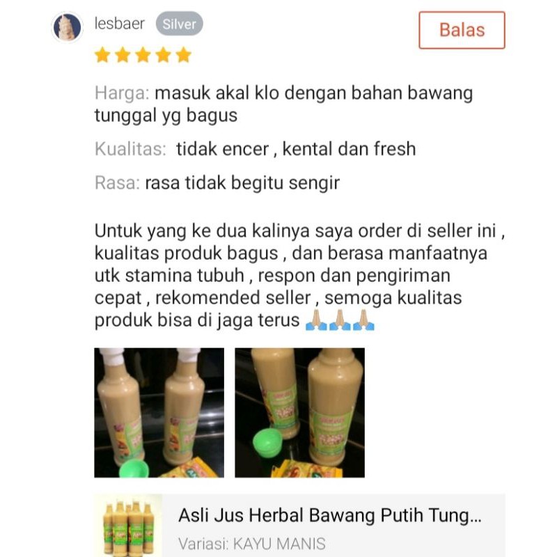 Jus Bawang Putih Tunggal Jahe Merah Lemon Madu Cuka Apel Kayu Manis - Hipertensi, Asam Urat, Kolesterol, Pelangsing, Detox, Ramuan Herbal, Garjus, Garlic Juice 600ml