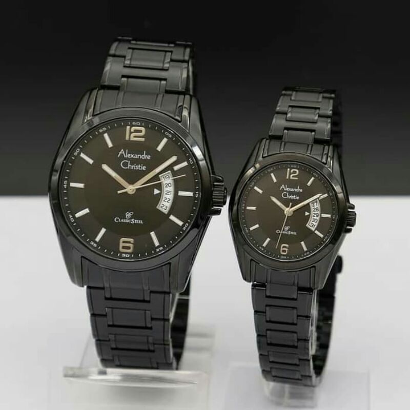 Jam Tangan Couple Alexandre Christie Original AC 8289 / AC8289 Original Analog Tali Rantai