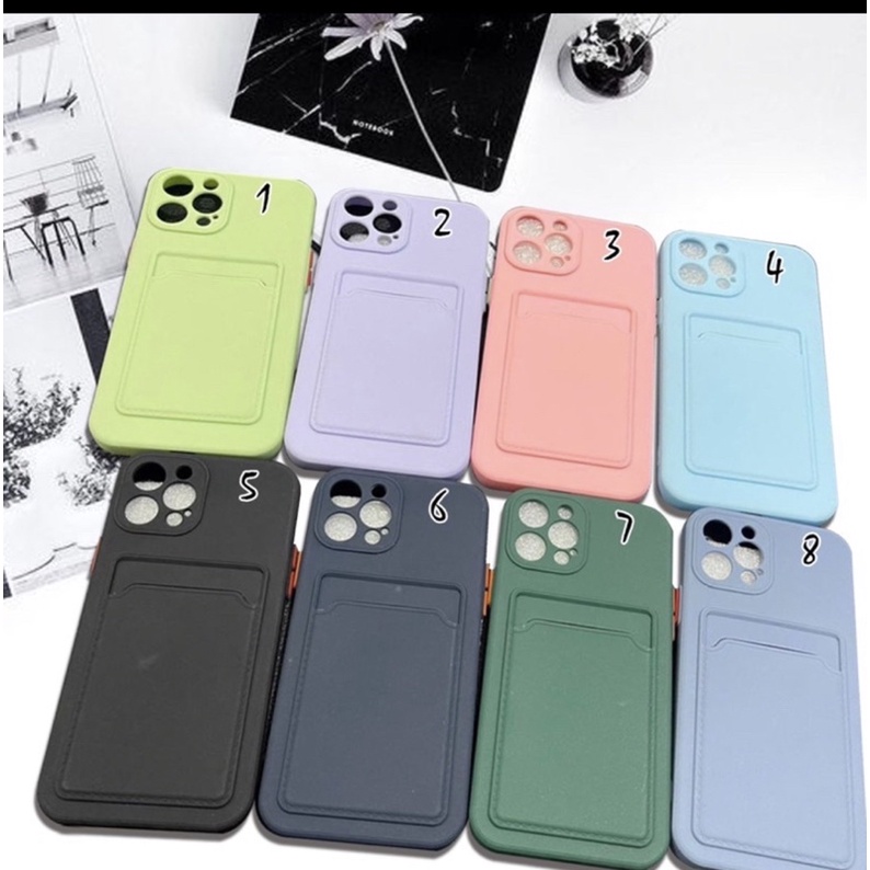 New case Card slot softcase for samsung, A22 4G, s21 ultra, A21S, A31, Vivo V21 4g