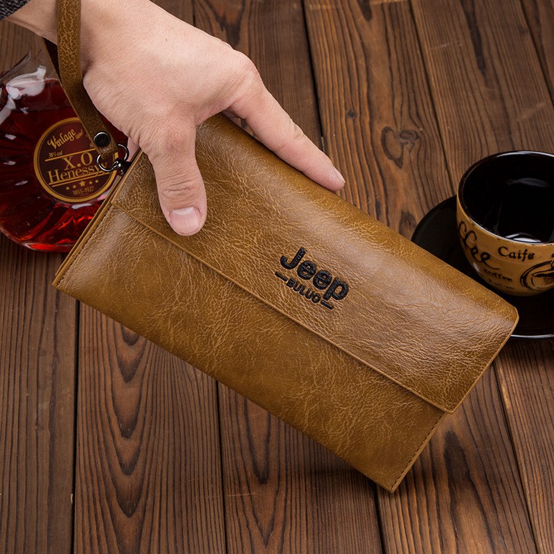 FAVORIT TAS CLUTCH KULIT PREMIUM JEEP BULUO - DOMPET PRIA & WANITA IMPORT ORIGINAL UNTUK PESTA &