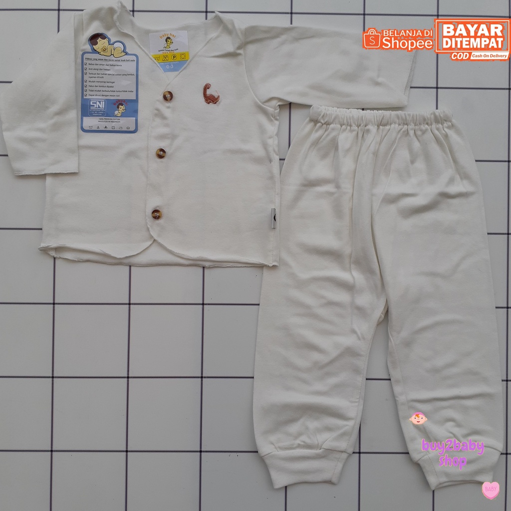 Setelan Piyama Panjang Bayi Bahan Premium BABYHAI Brown Series 1 PCS