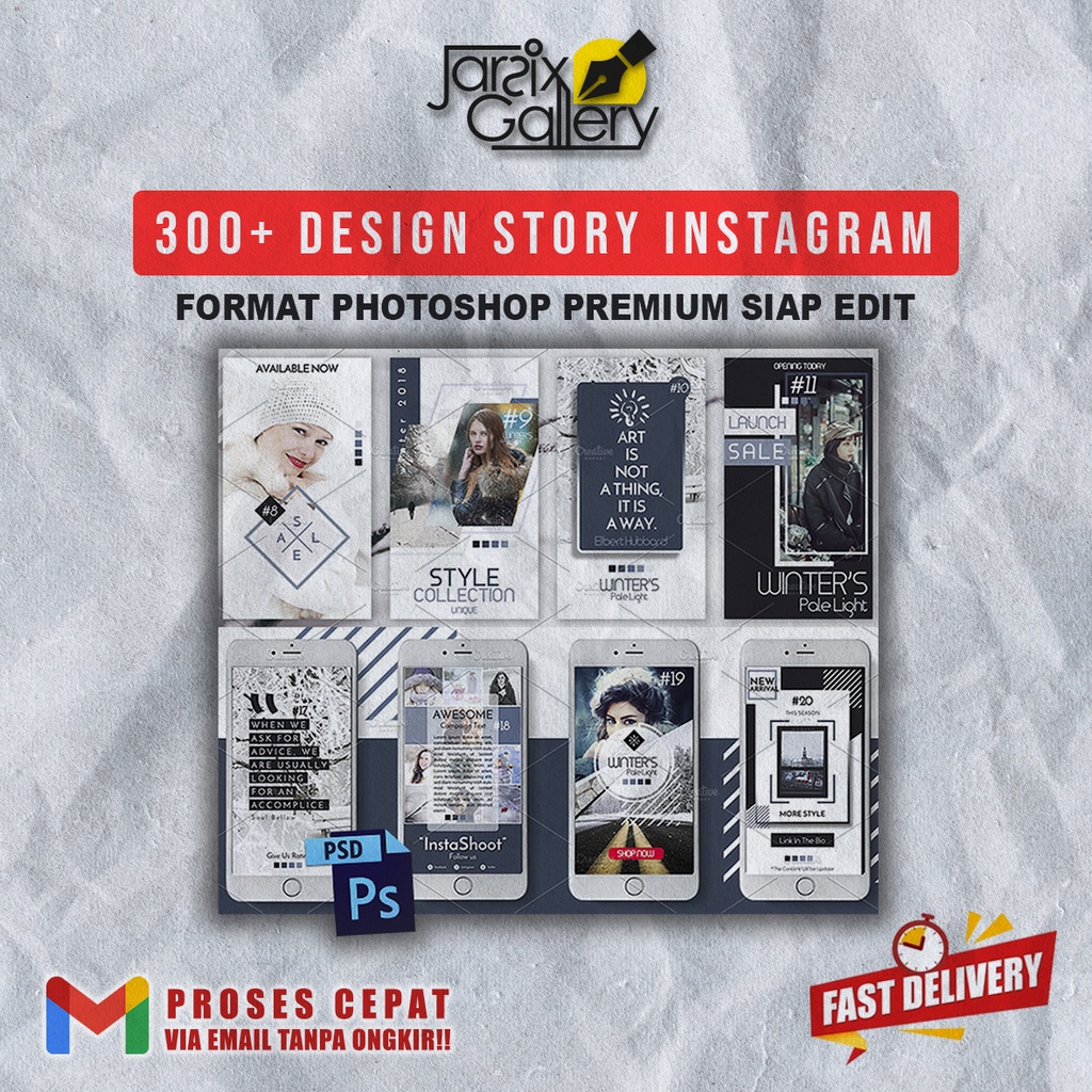 300+ Template Design Story Instagram IG Post Premium Format Photoshop PSD