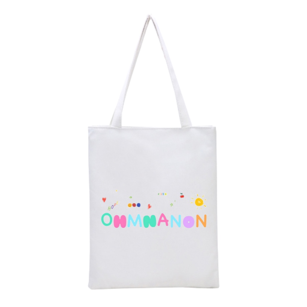 Totebag / Stringbag Tulisan Ohmnanon Raikantopeni thailand drama series merchandise tas kuliah kampus sekolah viral