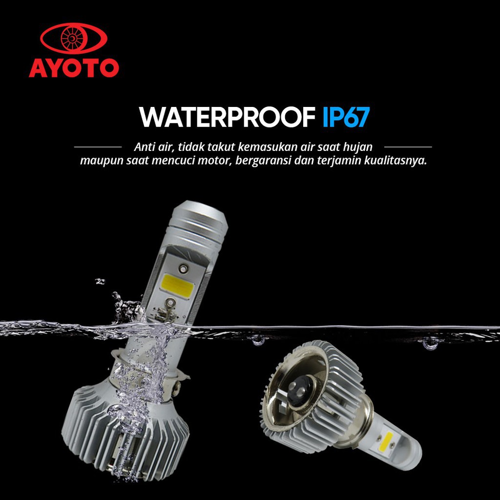 [ ORIGINAL ] Lampu motor depan AYOTO LED M1A H6 AC DC motor bebek matic AC DC(12bulan garansi)-3
