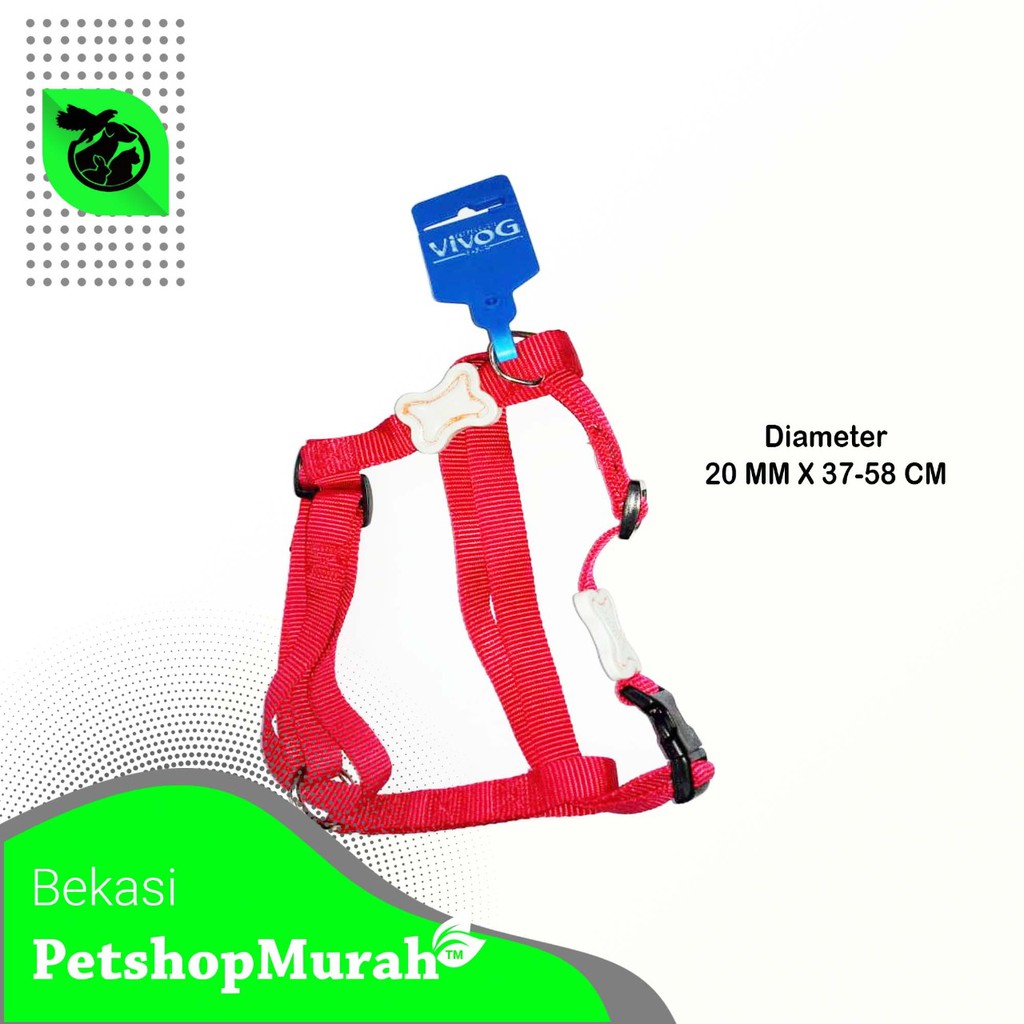 Tali Tuntun Harness Nylon Anjing WBONE SHAPED CLAMP