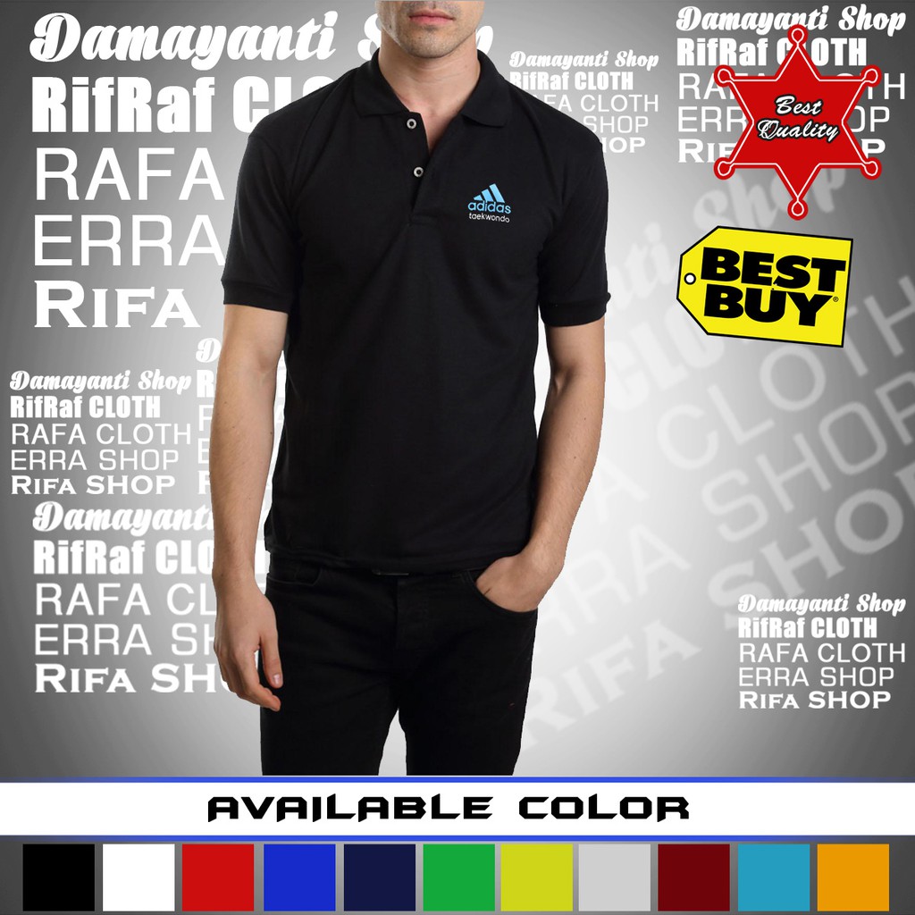 Baju Polo shirt Adidas Taekwondo Kaos kerah murah