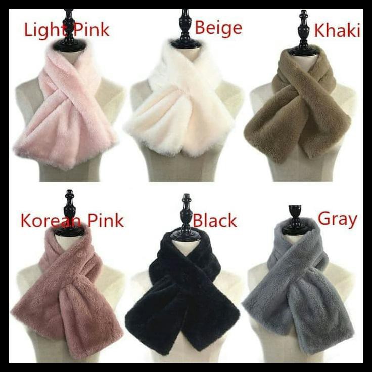 Syal Wanita Bulu Selembut Sutera Musim Dingin / Winter Scarf