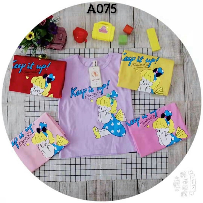 PAKET 1 LUSIN KAOS ANAK PEREMPUAN 1-5 TAHUN/KAOS ANAK PEREMPUAN IMPORT ADEM TEBALL#COD BAYAR DI TEMPAT