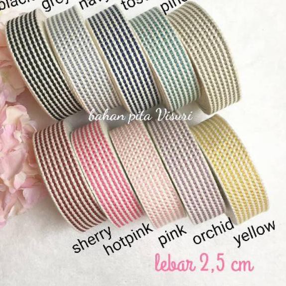 

Limited Edition!-345 Pita Korea Serat kotak 2,5 cm per 1 yard (90 cm )