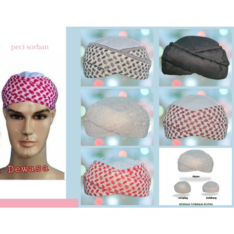 peci kopyah sorban ,kuluk santri/kupluk/songkok/imamah tinggkl pake /cod peci keren/peci habib