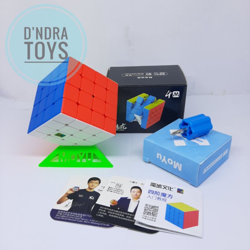 Rubik 4x4 Magnetic Rubik Moyu Meilong 4M Magnetic Base Stickerless