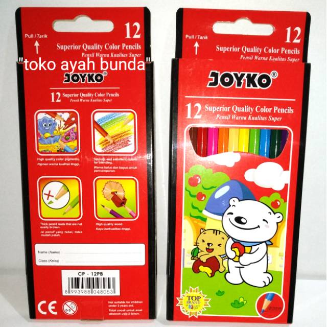 

Joyko Pensil warna Hexagonal 12colour