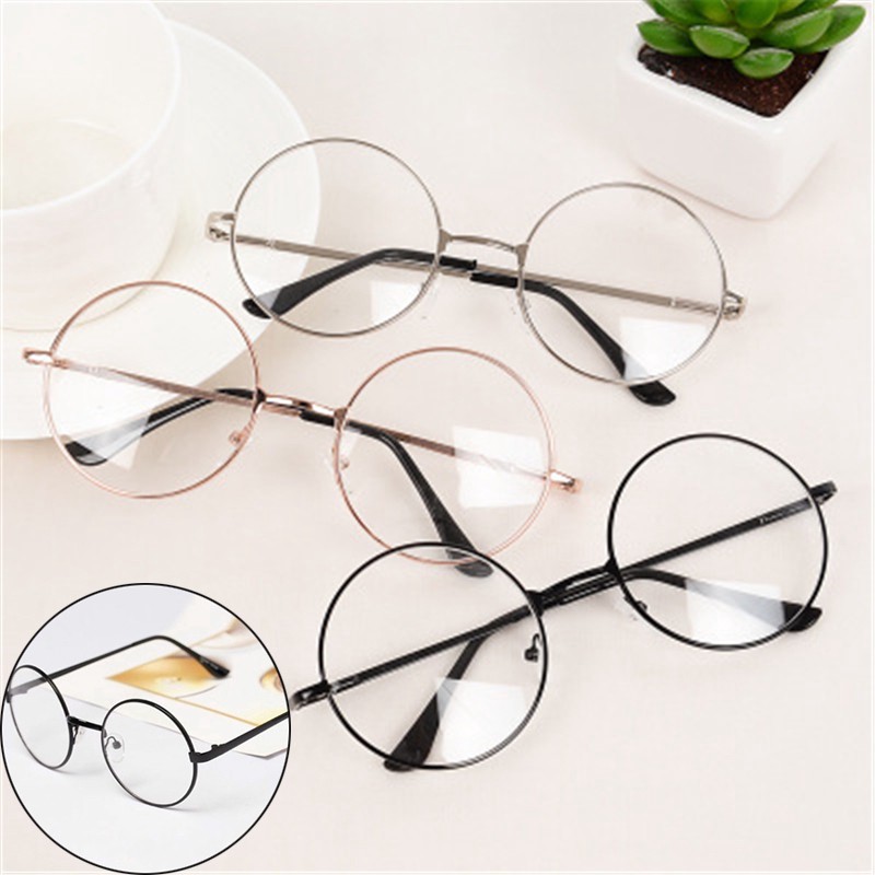 Kacamata Bulat Kaca mata Oval Korean Style Import / Retro Vintage Metal Frame Eyeglasses / TS-10