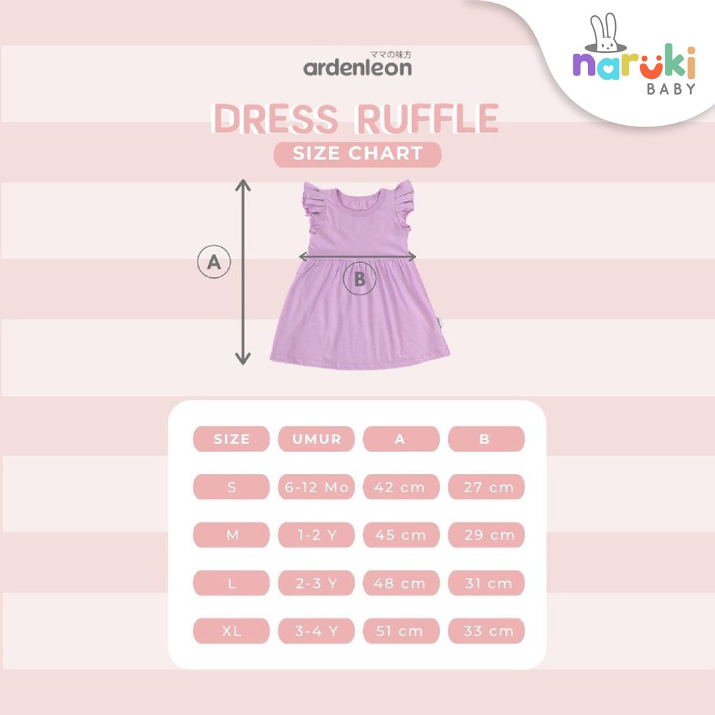 Ardenleon Baju Dress Ruffle Baby Kids Arden Leon Anak Bayi (NEW COLOR)