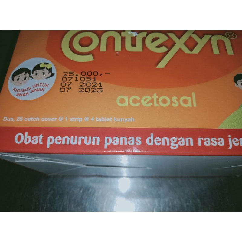 CONTREXYN @STRIP ISI 4 TABLET | OBAT DEMAM ANAK