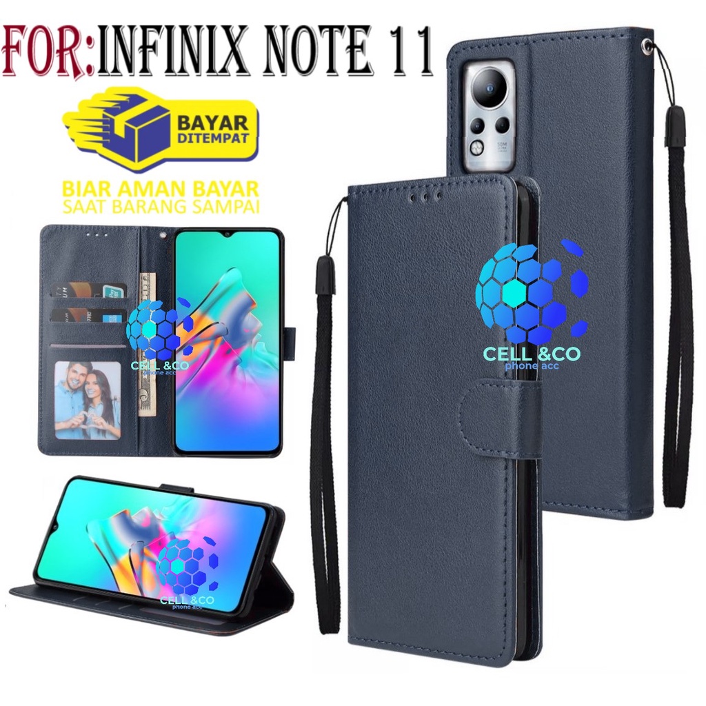 NEW INFINIX NOTE 11 CASE FLIP LEATHER WALLET PREMIUM FLIP CASE BUKA TUTUP KESING HP CASING FLIP CASE WALLET INFINIX NOTE 11