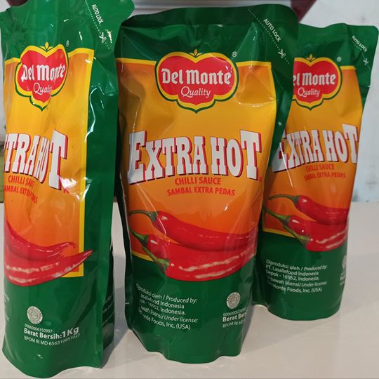 Delmonte Saus Chili Extra Hot Pouch 1kg