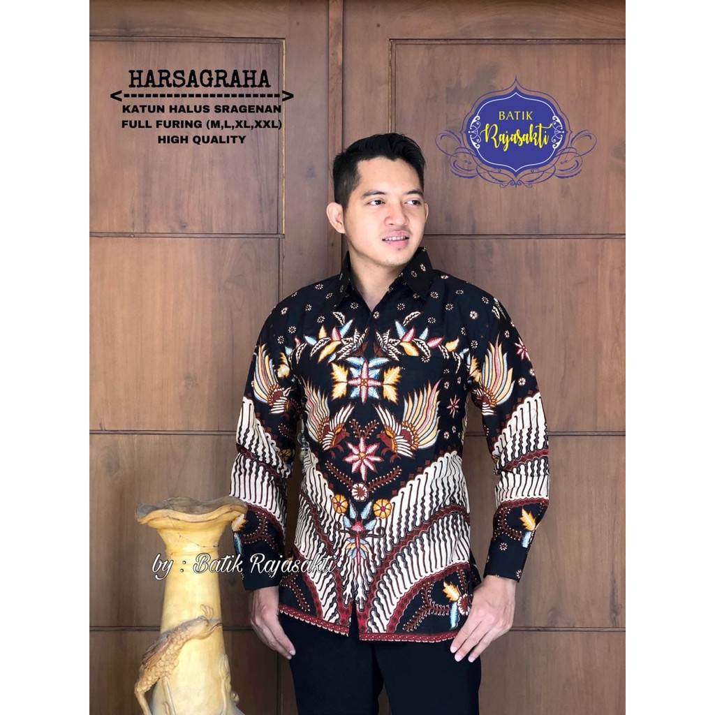 HARSAGRAHA RAJASAKTI KEMEJA BATIK SOLO PRIA LENGAN PENDEK LAPIS FURING ATASAN BATIK PREMIUM MODERN KATUN HALUS BAHUWIRYA  BANAMITRA BANAMITRA PUTIH BANGSAWAN BAYU PUTRA BERLIAN BIRU BHARATAYUDA BIMASENA BIRENDRA BIRU INDAH BRAHMAKERTA BRAHMAKERTA MERAH