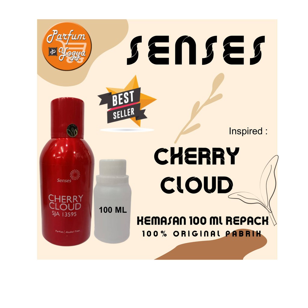 BIBIT PARFUM MURNI SENSES CHERRY CLOUDS 100 ML | SENSES CHERY CLOUDS | BEST SELLER | PARFUM UNISEX