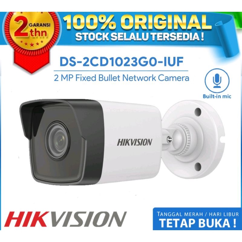 HIKVISION DS-2CD1023G0-IUF Hikvision 2 MP Build-in Mic Fixel IPCamera