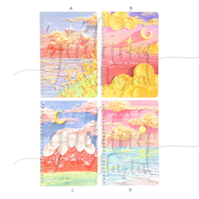 

GCC Notebook A5 Spiral The Sea Of Start Buku Motif Laut Awan GCC 308235
