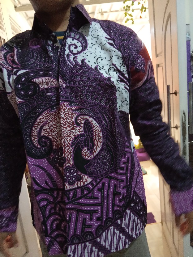 Minoelya Ungu Kemeja Batik Pria Full Furing Reguler Fit C001