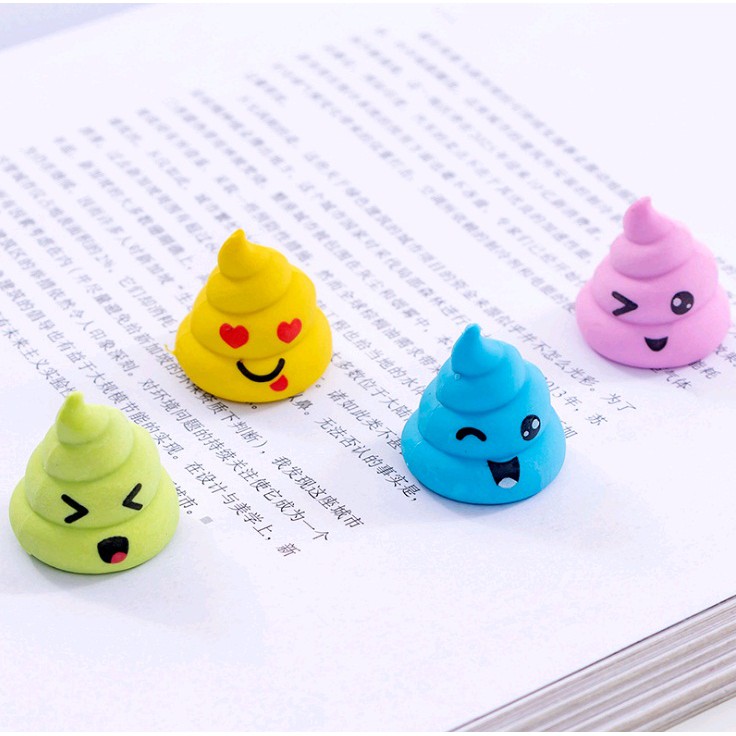 

Penghapus Pensil Lucu / Unik Motif Emoji Poop / Tinja