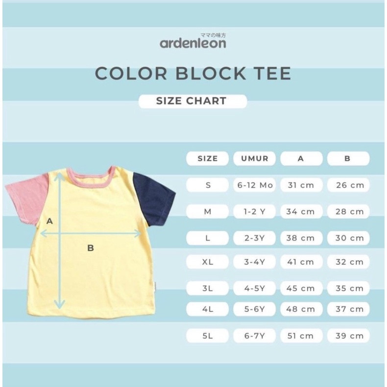 ArdenLeon COLOR BLOCK TEE 3L 4L 5L / Arden Leon Kaos Atasan Unisex Size Besar