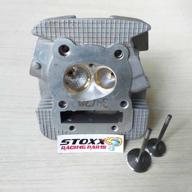 NON COD HEAD KLEP 34 - 29 KLX 150 DTRACKER BRT ALBRONZE PORTING CNC silinder kop