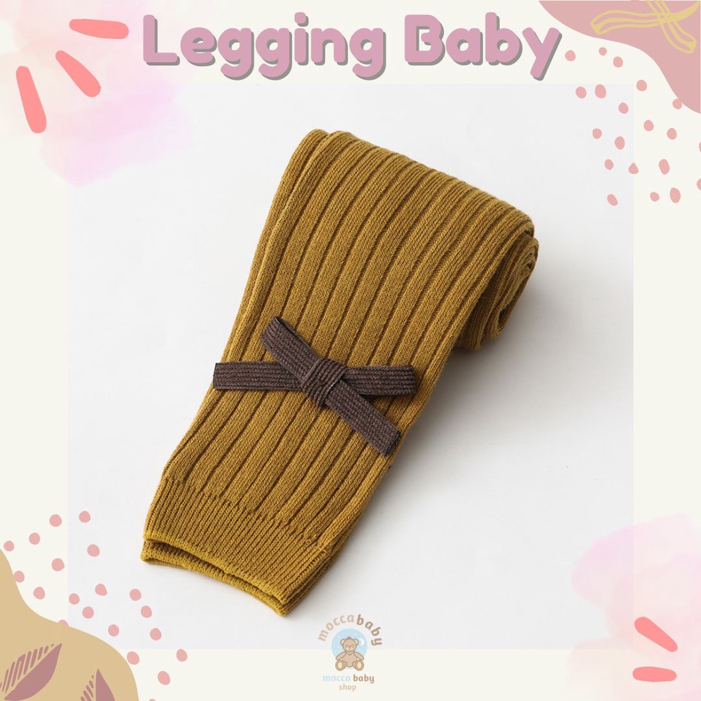 MBSS - LEGGING GABBIE Legging buka kaki bayi / anak import motif warna polos